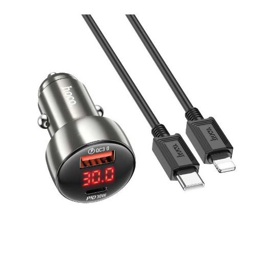 Slika A.P. HOCO Z50 TYPE C + USB QC3.0 +cable Iph 48W metal gray